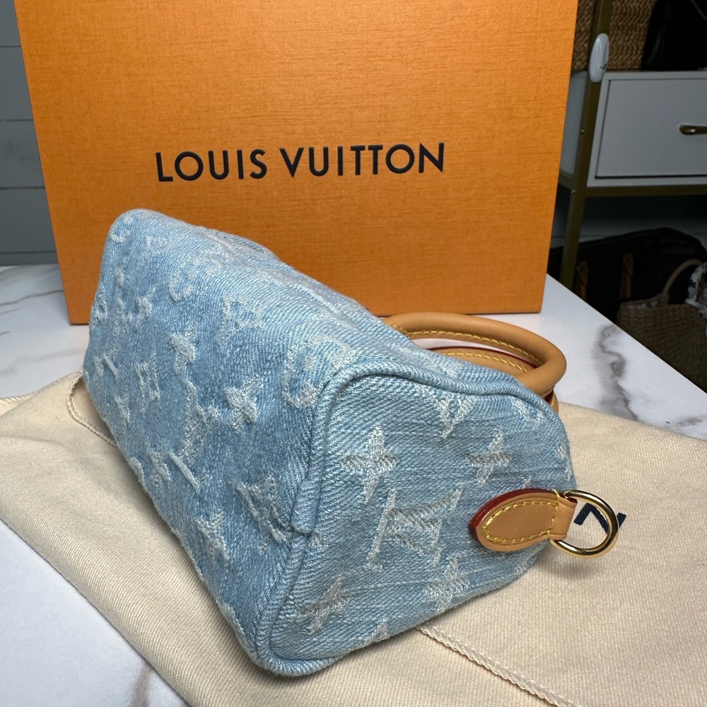 SOLD ❌❌❌Louis Vuitton Denim Nano Speedy NEW NEVER WORN - Picture 10 of 15